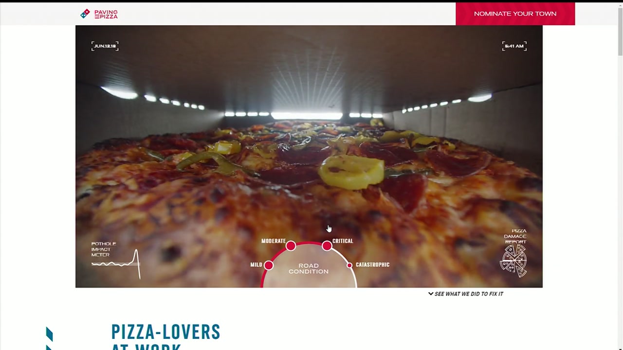 Domino's paving roads for pizza