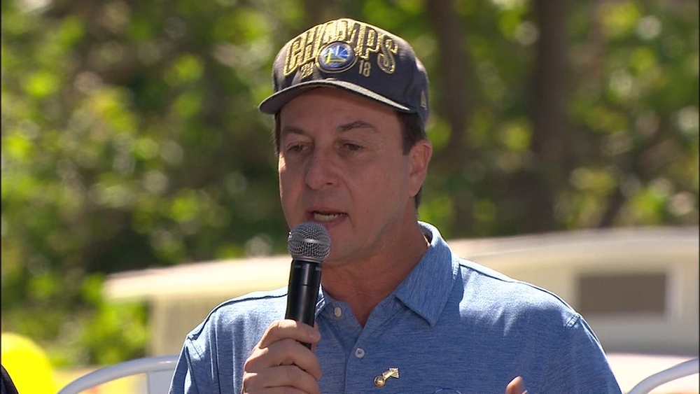 VIDEO: Golden State Warriors owner Joseph S. Lakob talks tough year, triumphant victory