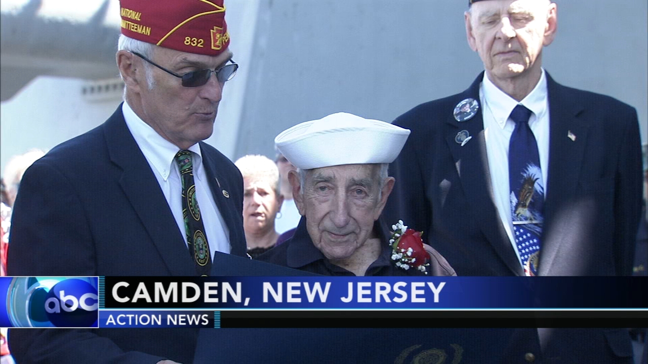 100-year-old veteran honored on Battleship New Jersey