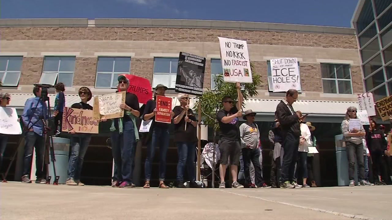 Protest held outside Bay Area ICE facility over immigration controversy