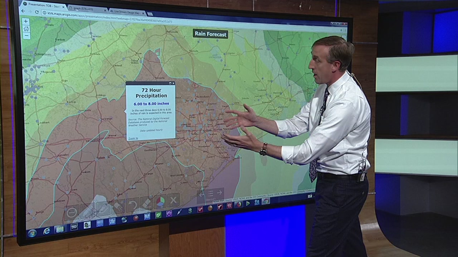 How to check bayou levels in Harris County during heavy rainfall