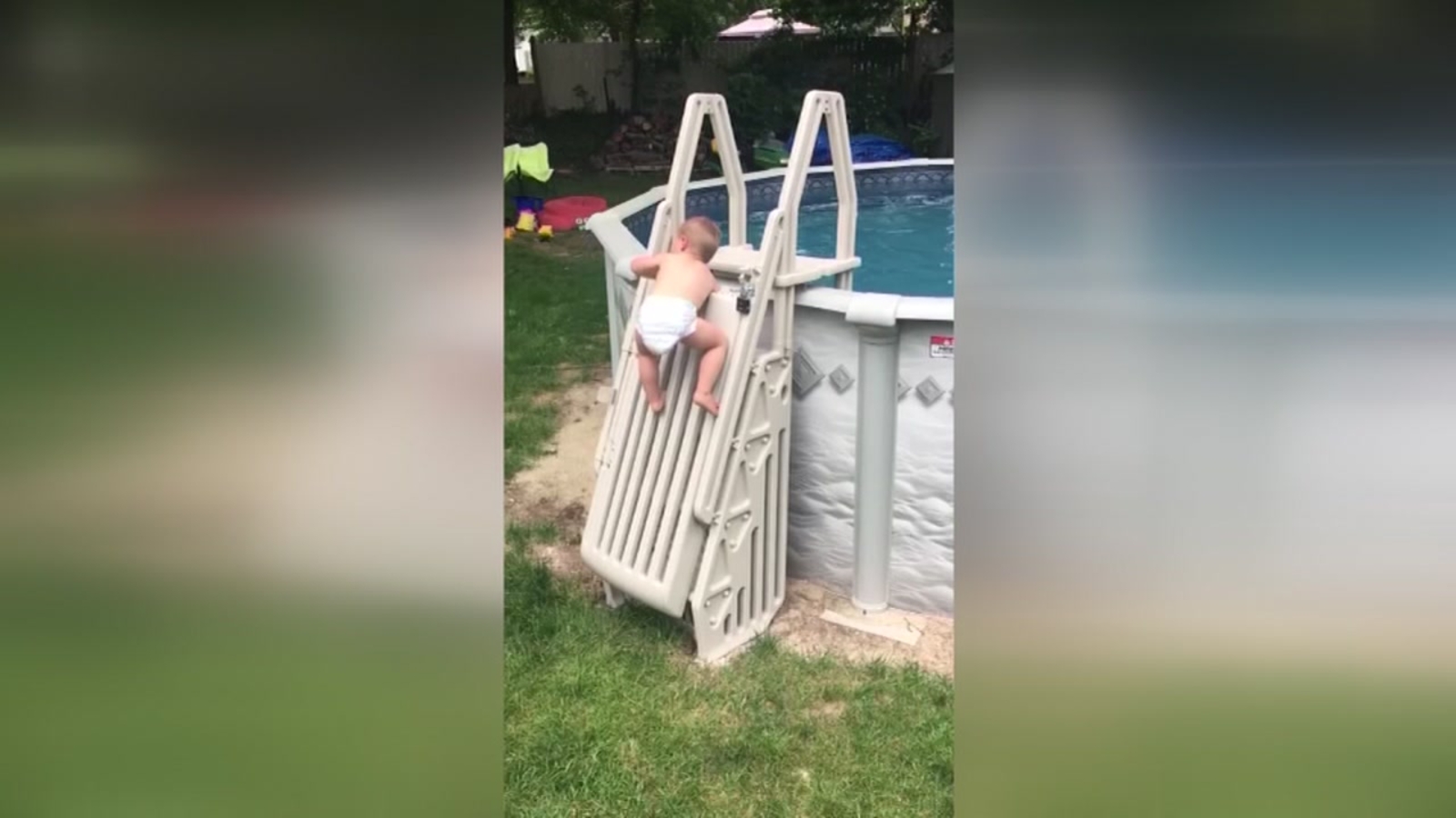 Viral video of 2yearold climbing pool ladder serves as warning for