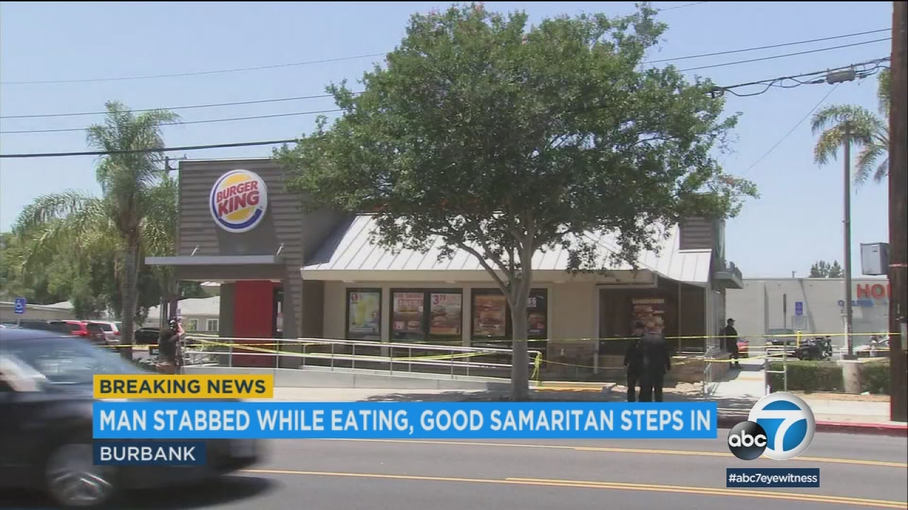 Man stabbed in face in apparent random attack at Burbank Burger King