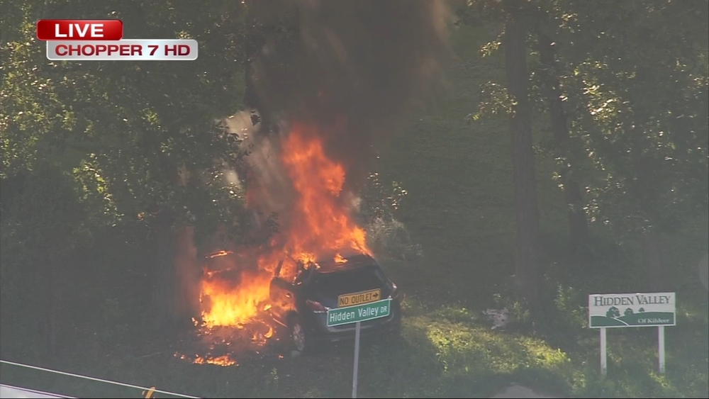 Person pulled from fiery SUV in Kildeer
