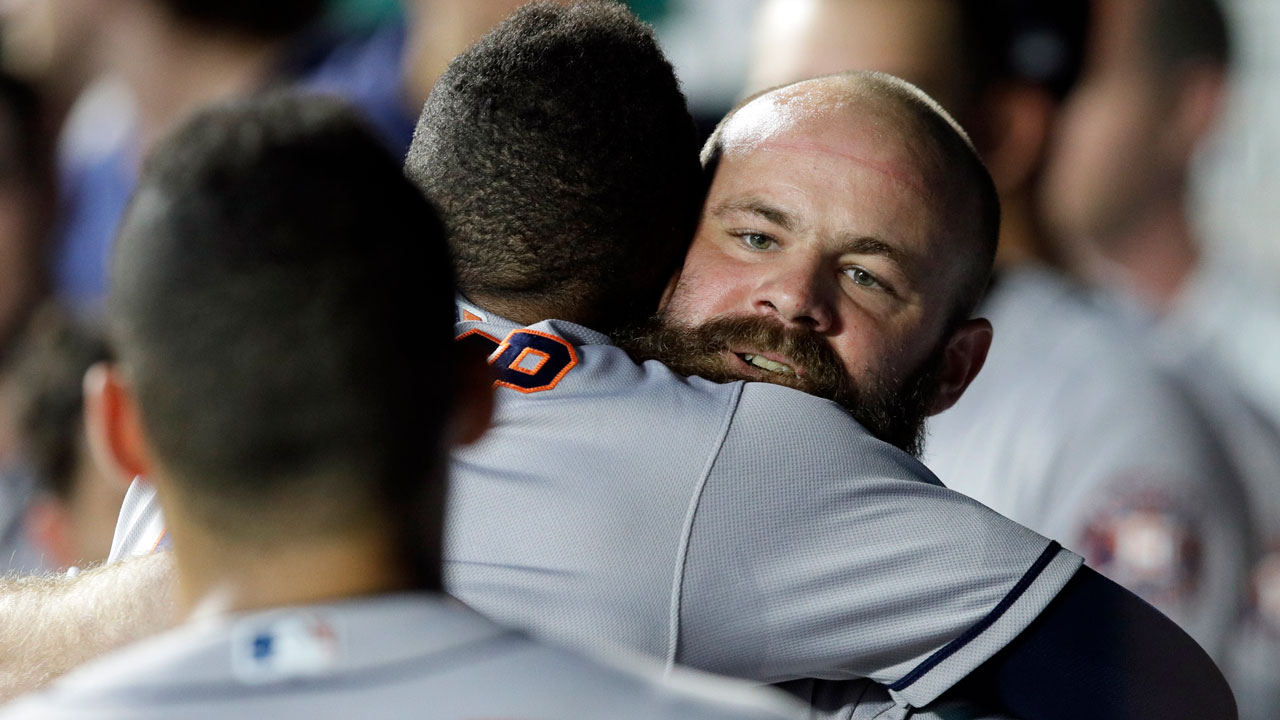 Hugs for homers a new tradition for the Astros