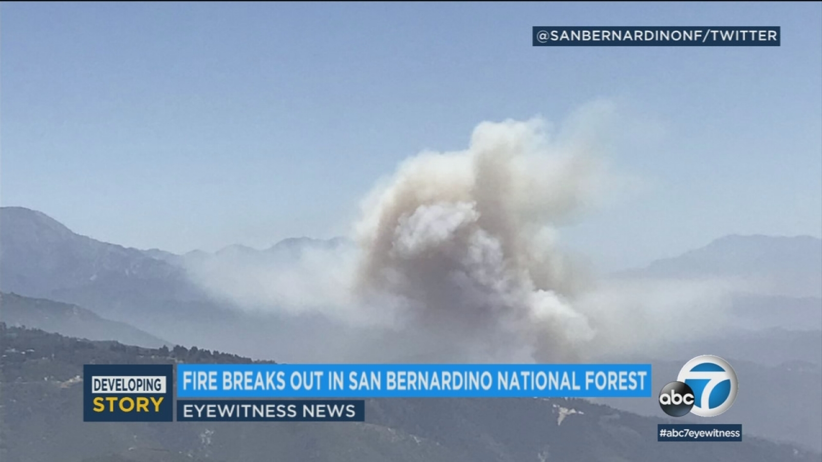 50-acre brush fire burning in San Bernardino National Forest, officials ...