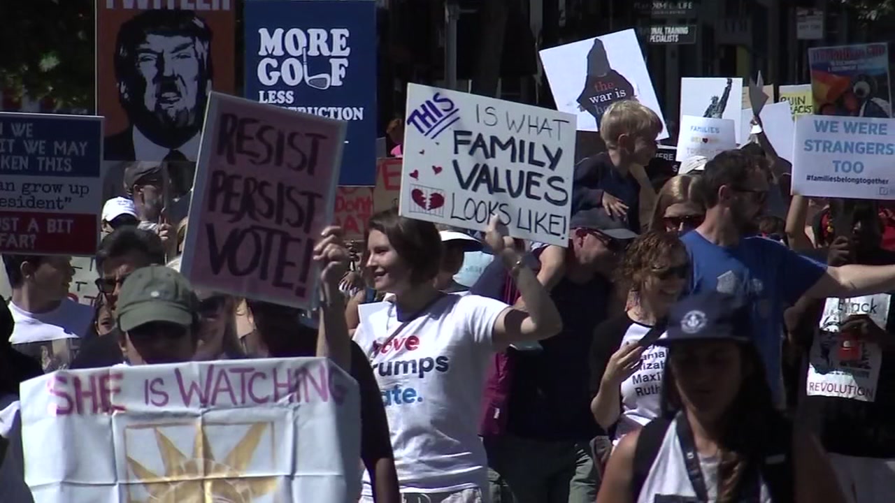 Thousands march across Bay Area to protest separating migrant families