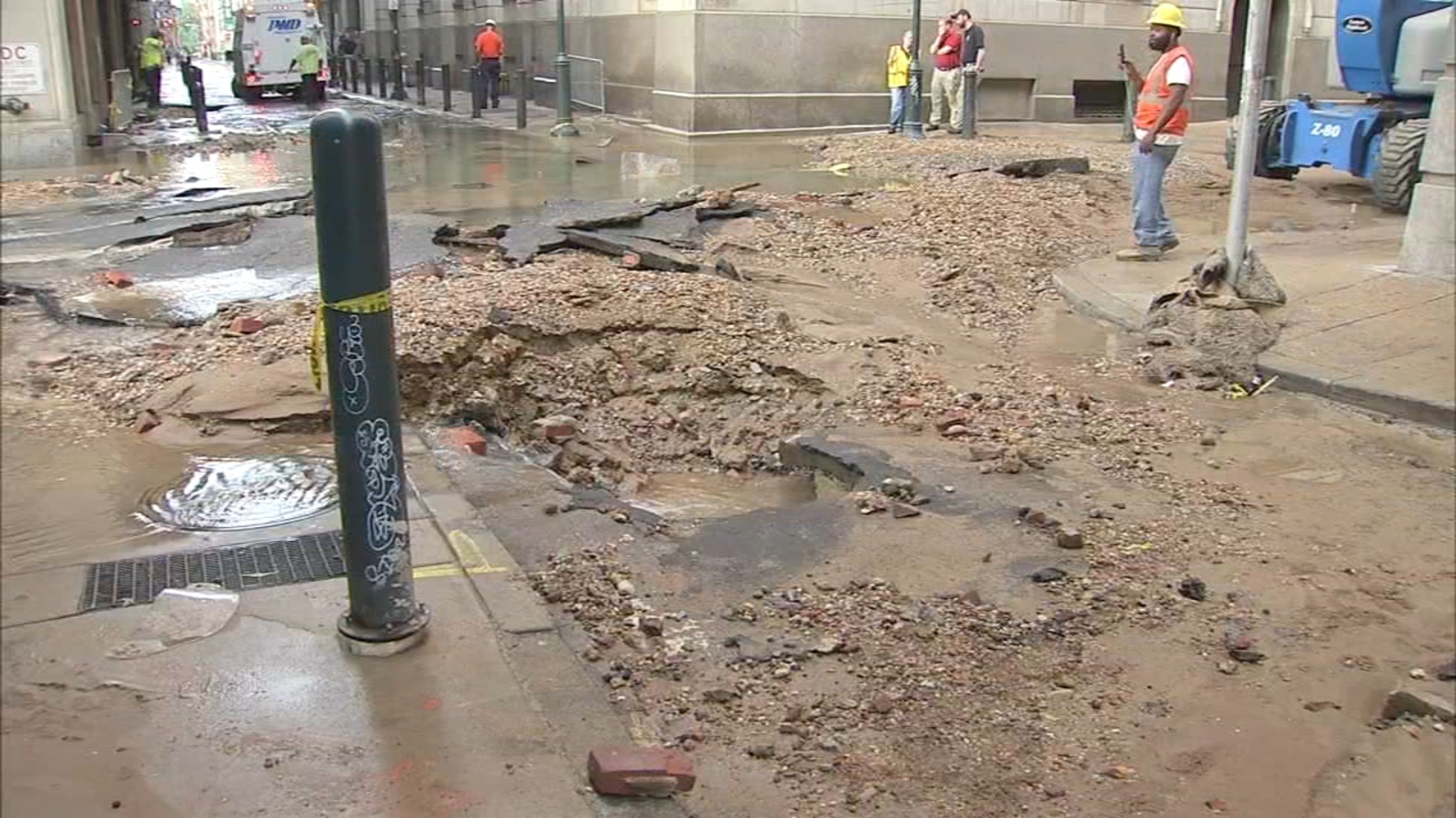Damage caused by the Center City water main break 6abc Philadelphia