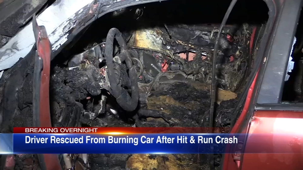 Man injured in fiery hit-and-run crash on SW Side