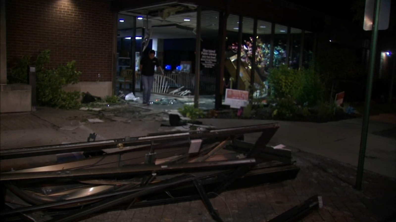 Woman arrested after crashing car into Blue Island Public Library