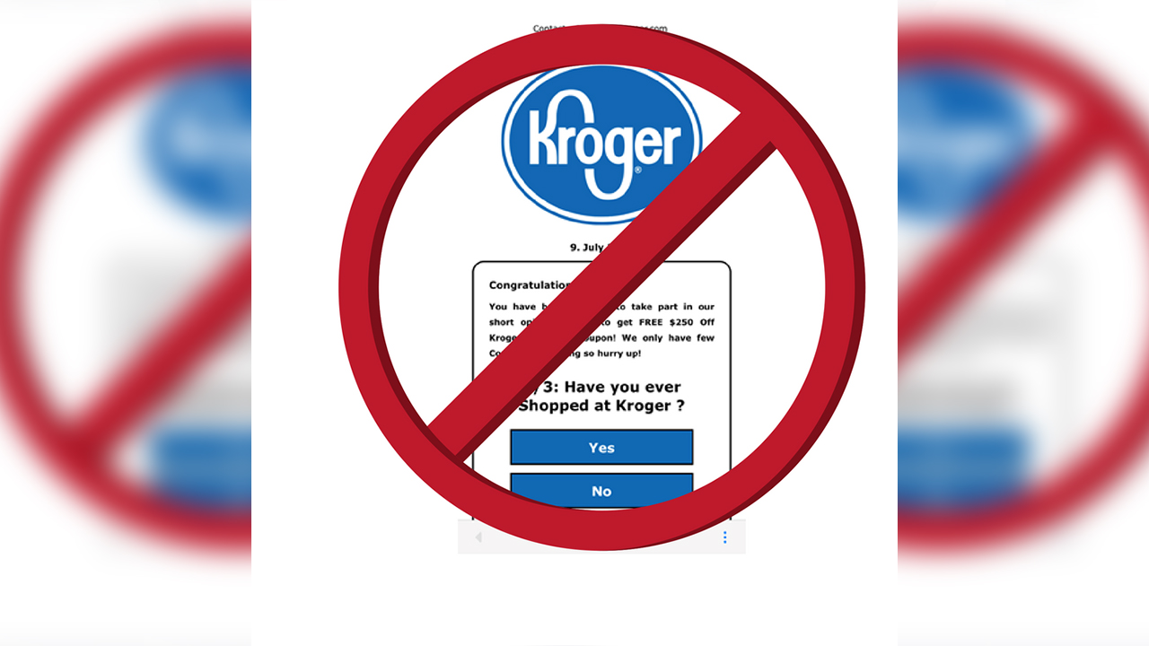 Kroger warns about fake coupon