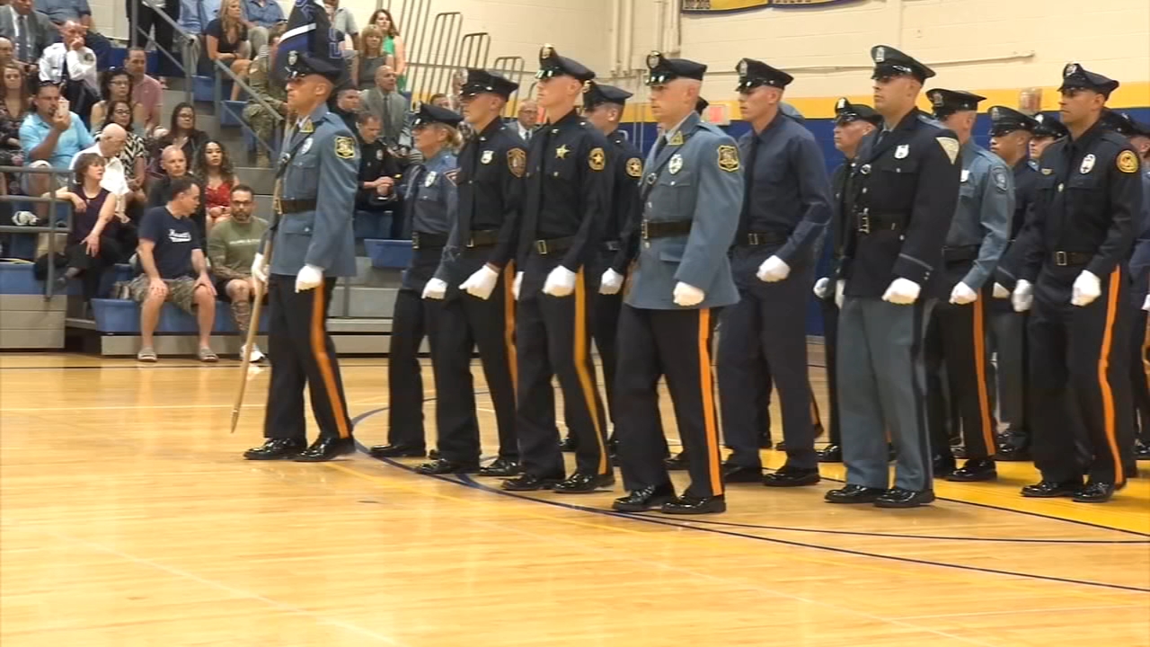 Proud moment for dozens of Police families in Sewell, N.J.