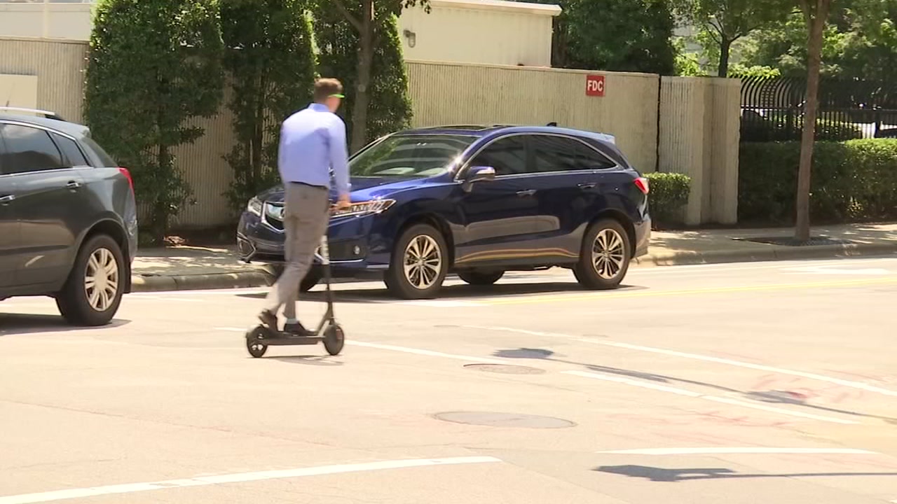 New scooters in downtown Raleigh