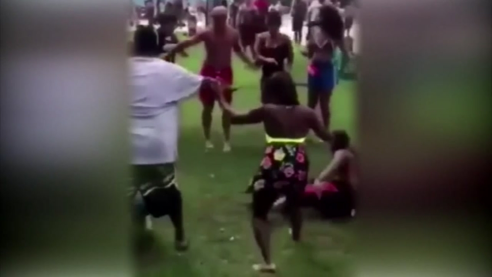 Brawl breaks out at waterpark