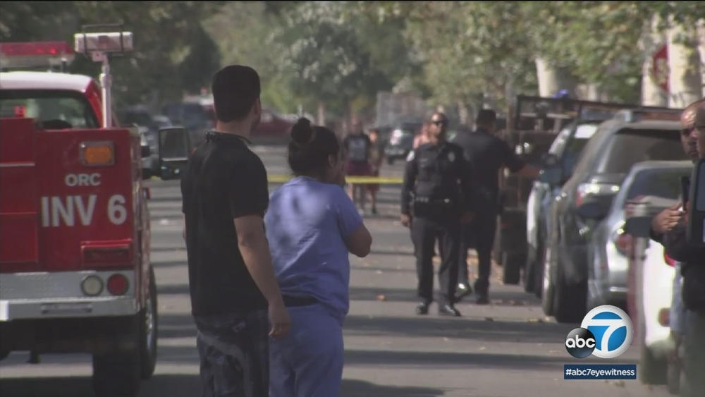 Firefighters find body inside burning car in Santa Ana