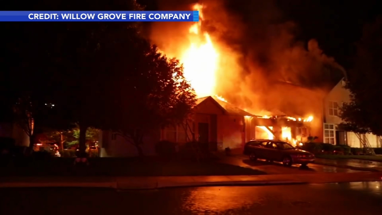 Resident critical, officer injured in 3-alarm Horsham fire