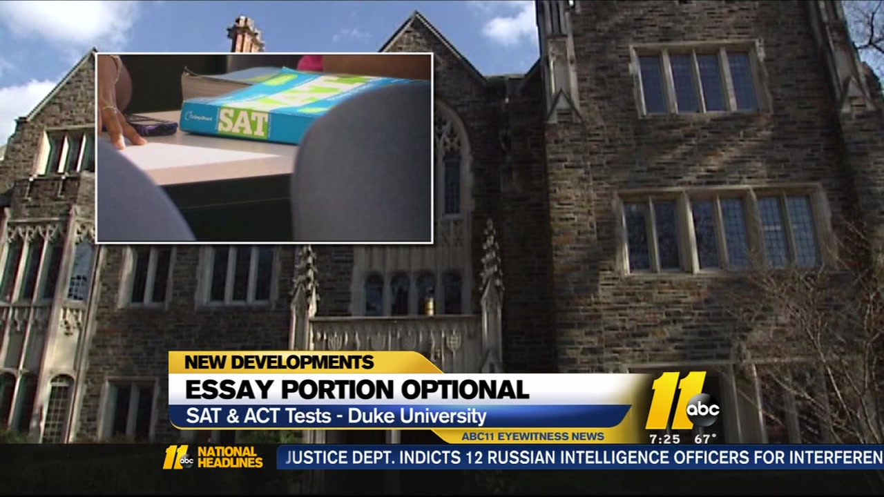 Essay portion of SAT and ACT now optional for Duke applicants