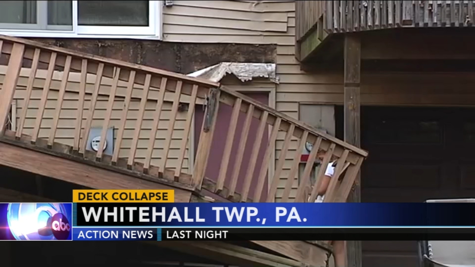 10 hospitalized after partial deck collapse in the Lehigh Valley 6abc