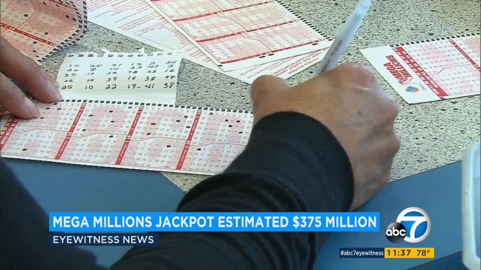 Mega Millions jackpot climbs to 375 million 10th highest in history ABC7 Los Angeles