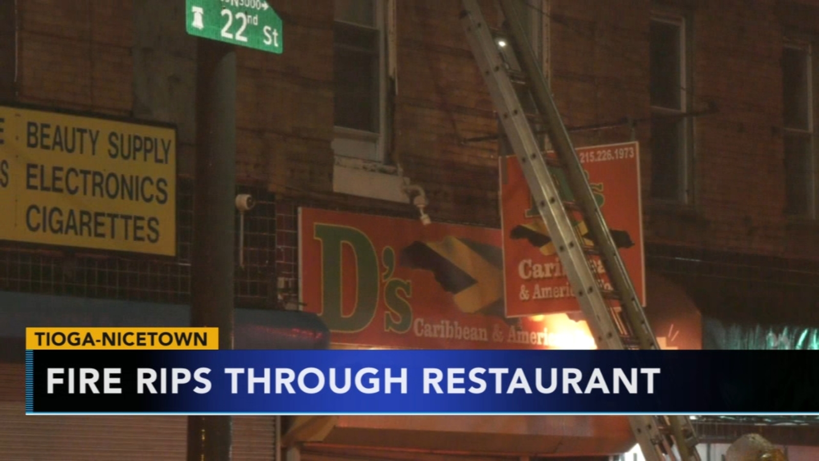 Firefighters battle TiogaNicetown restaurant fire 6abc Philadelphia
