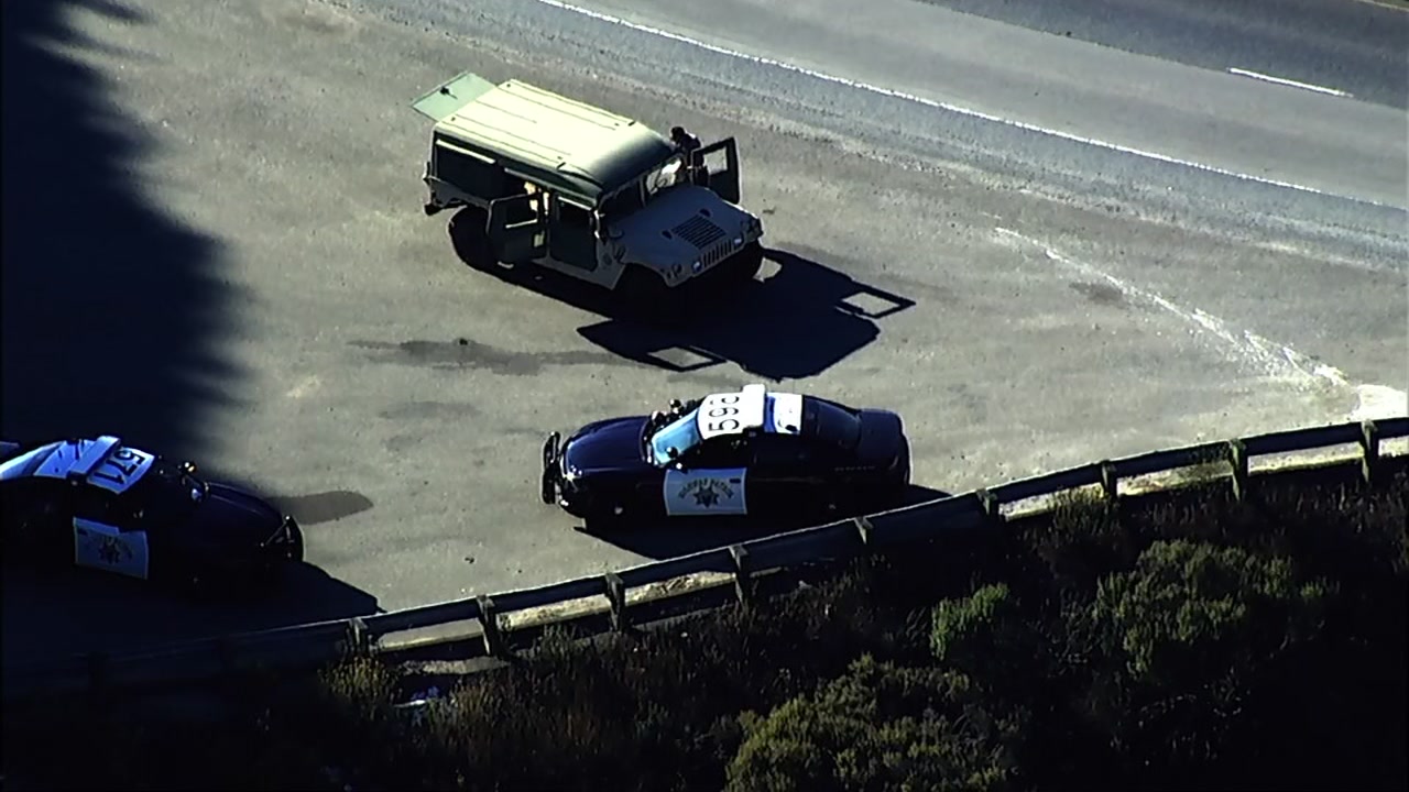 CHP pulls over AWOL soldier in stolen Humvee in Redwood City