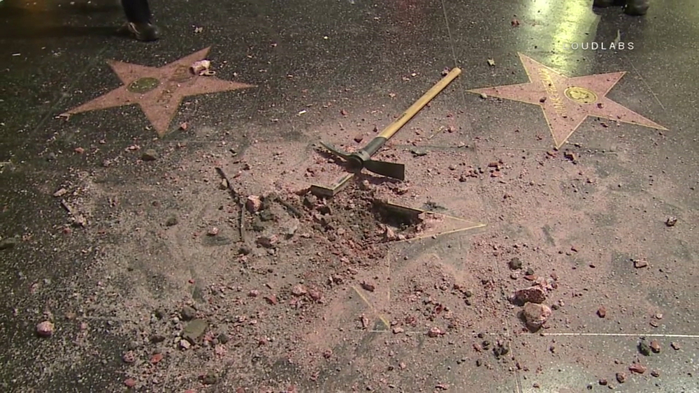 Trump's Walk of Fame star destroyed; suspect turns self in