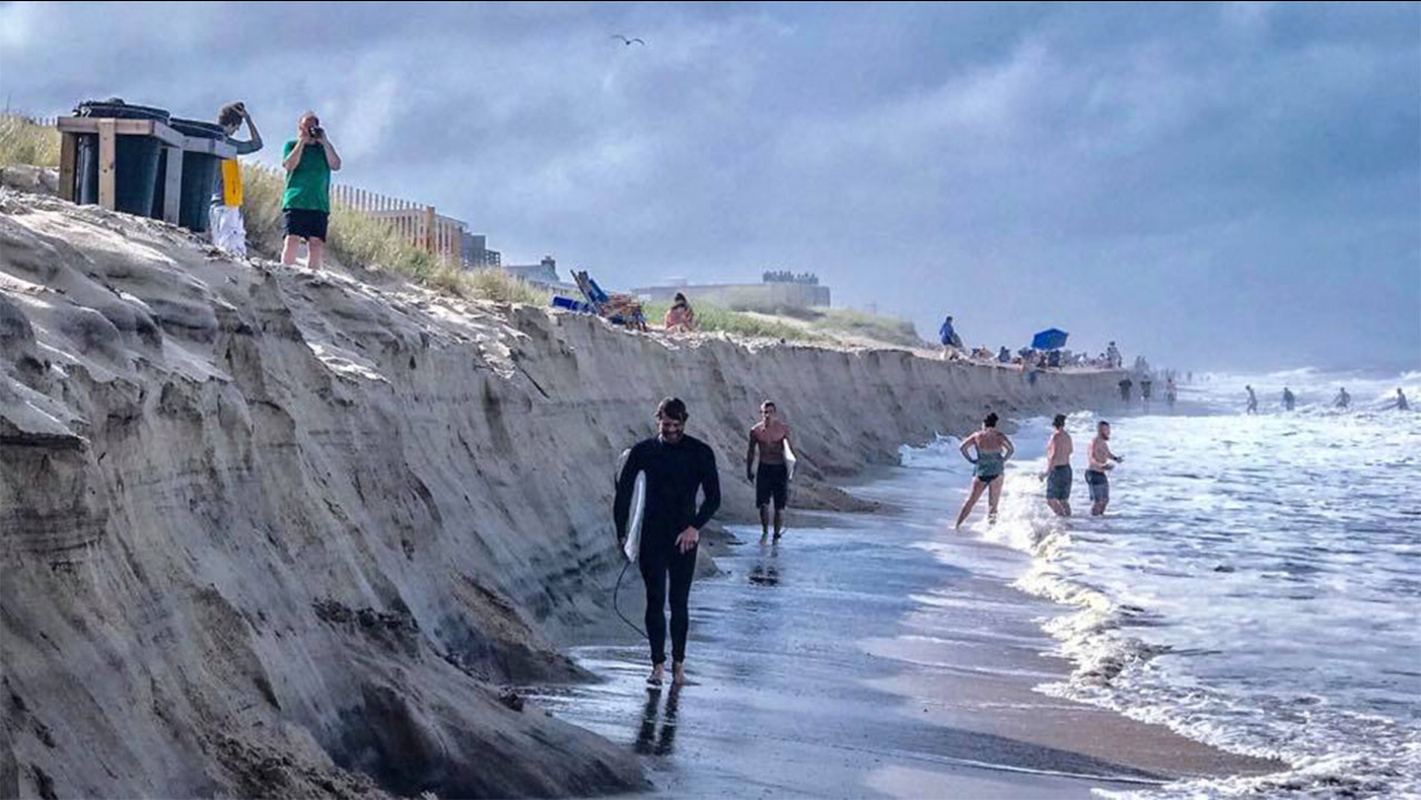 Where Did The Beach Go 10 Foot Cliff Prompts Closure At Nags Beach Access In Nags Head Credit Ryan Torrance