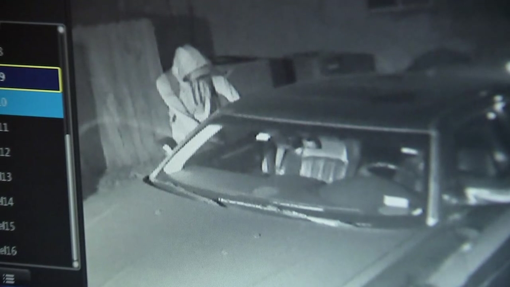 Burglary suspect seen breaking into cars