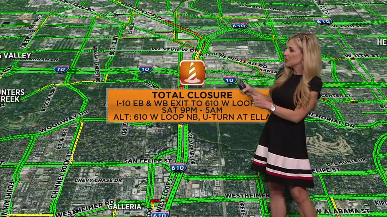 Road closures on the Gulf Freeway and 610 could affect your weekend