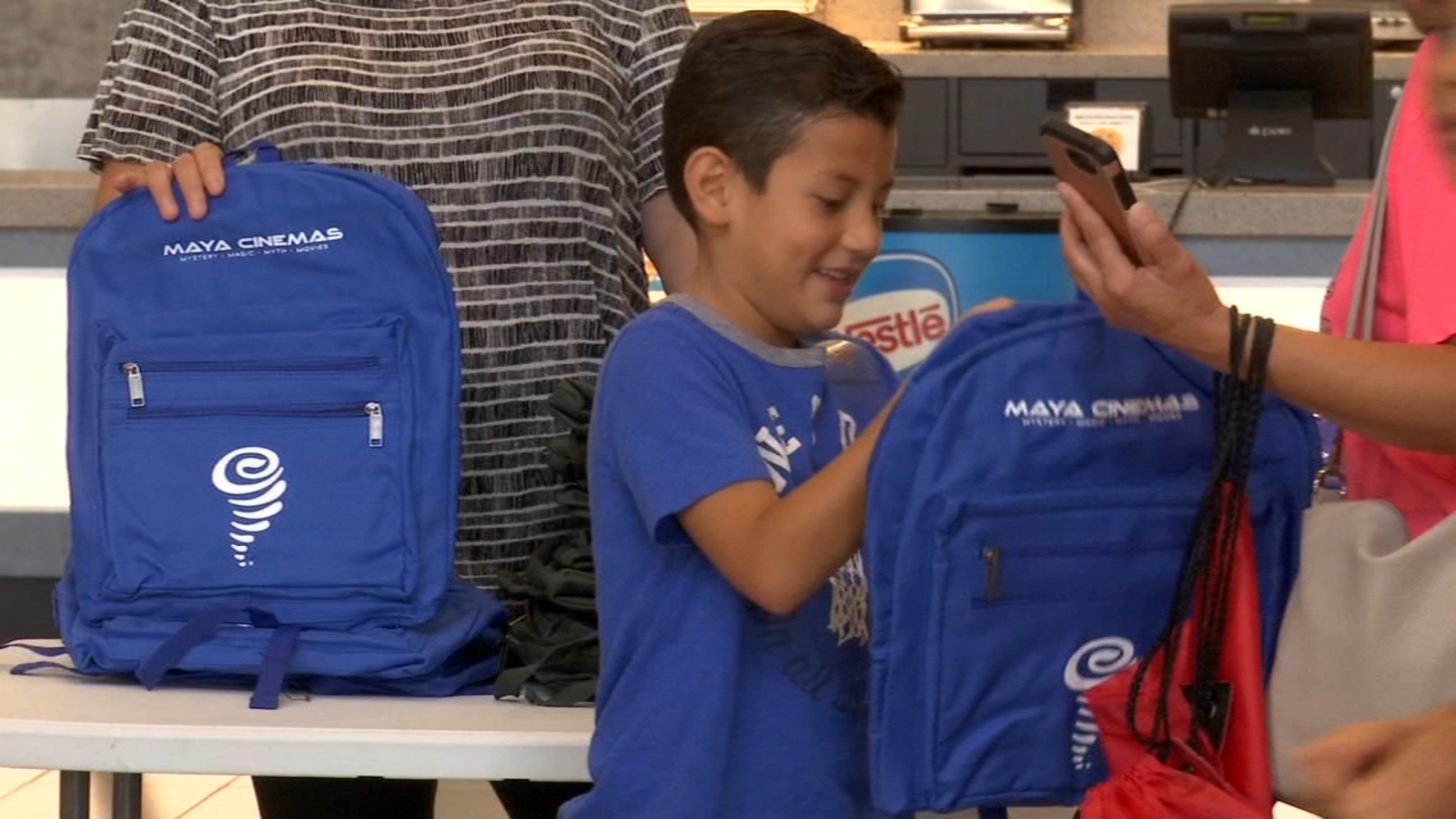 Backpack and supplies giveaway at Maya Cinemas ABC30 Fresno