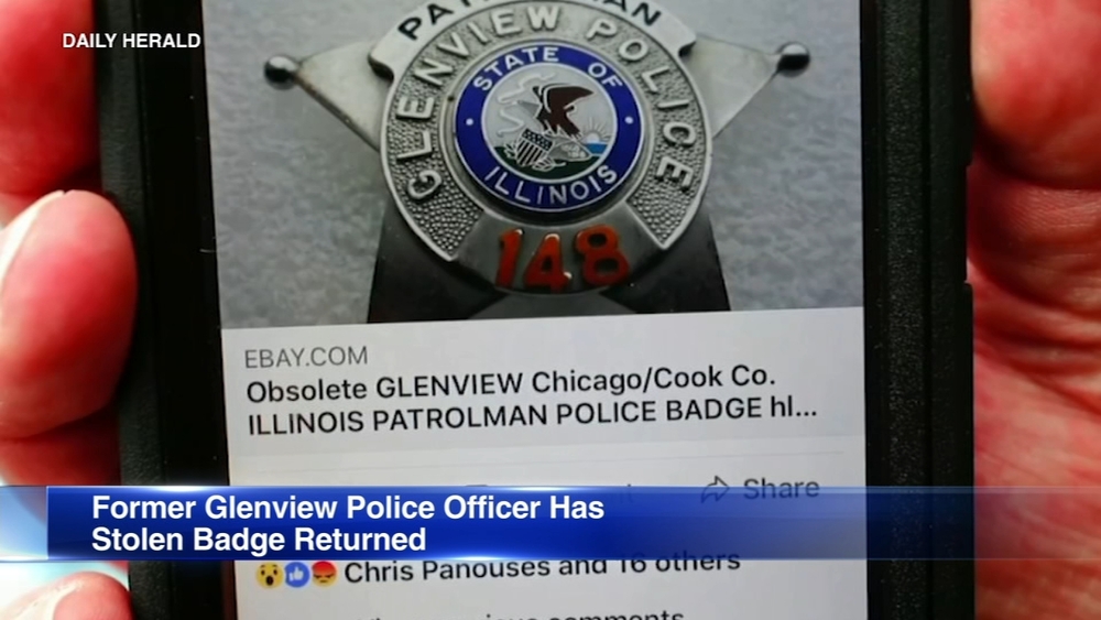 Former Glenview officer has stolen badge returned 30 years later