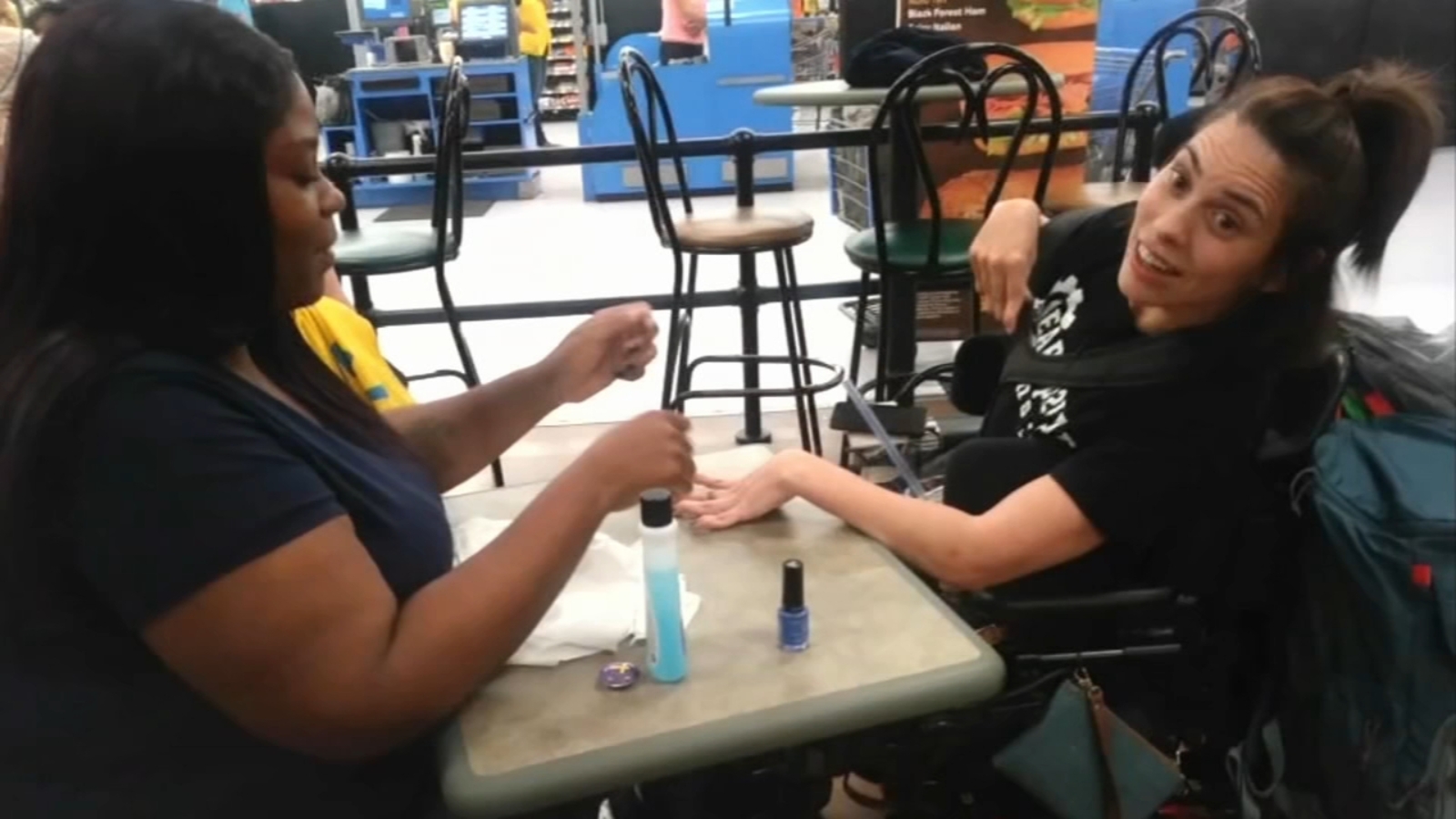 Walmart worker steps in when nail salon turns away woman with cerebral
