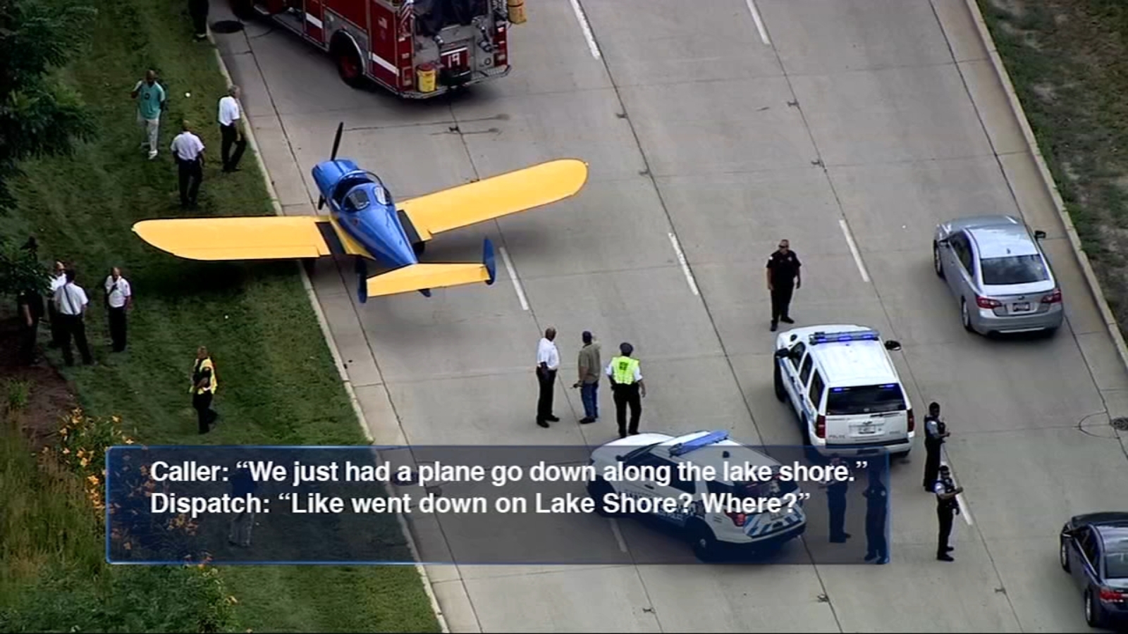 911 calls from Lake Shore Drive plane landing released ABC7 Chicago