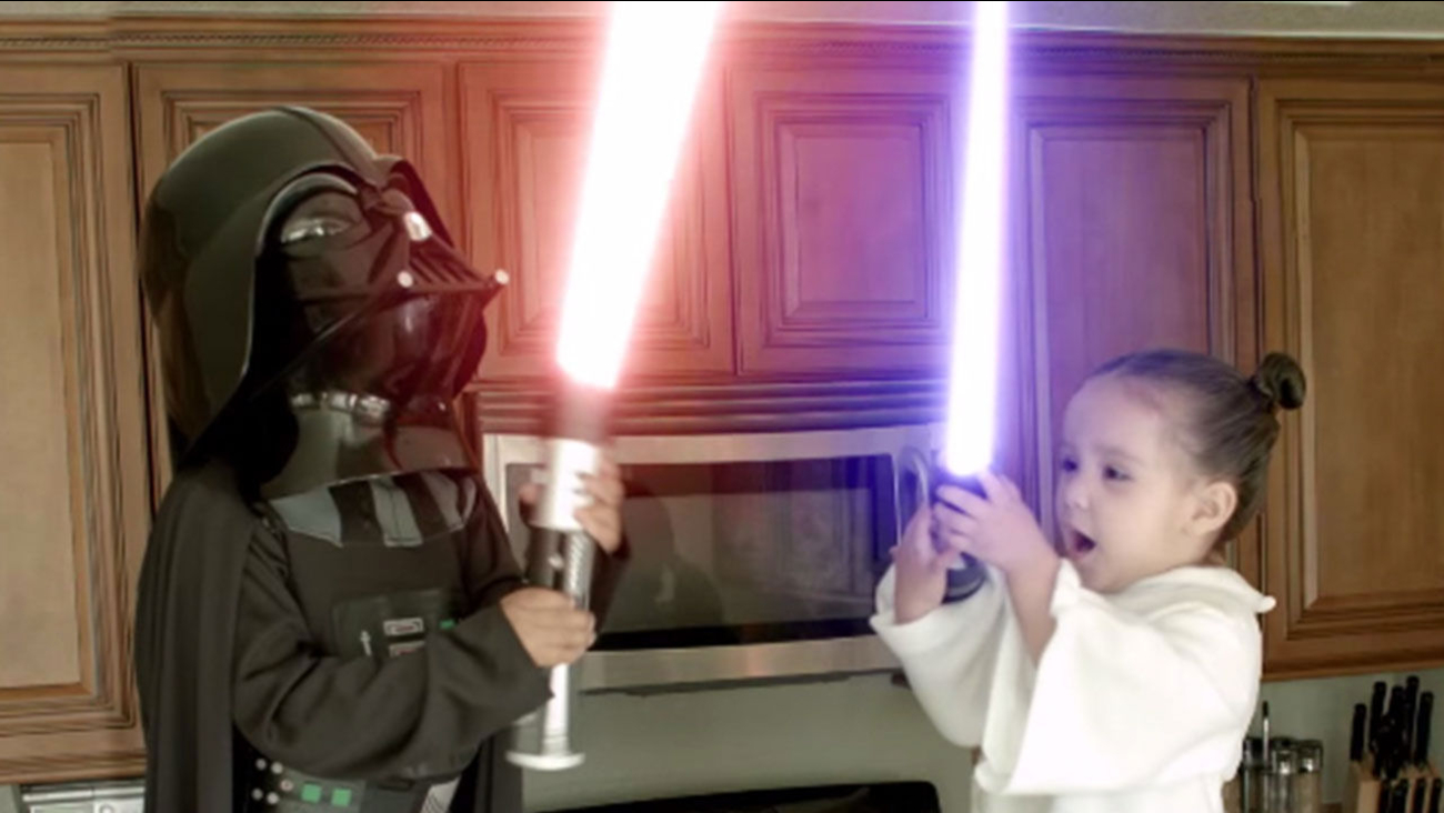 Baby Darth Vader and Baby Princess Leia ABC7 San Francisco