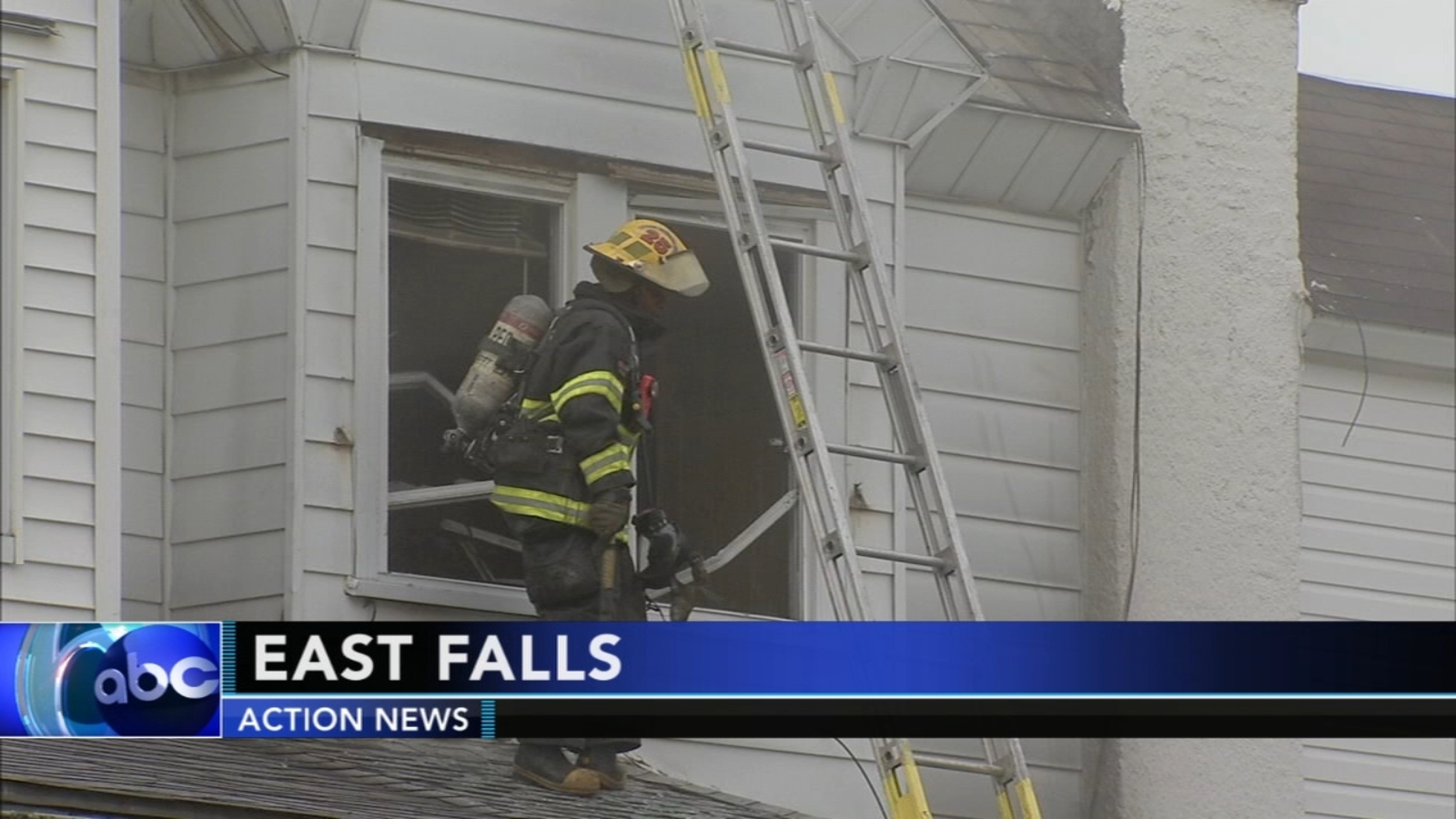 Firefighters battle house fire in East Falls - 6abc Philadelphia