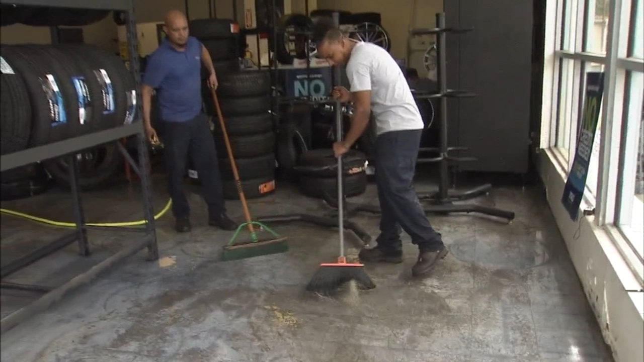 Residents, businessowners clean up following flood in Darby