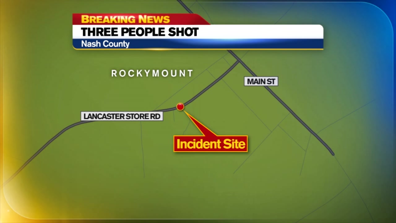 Three people shot in Nash County