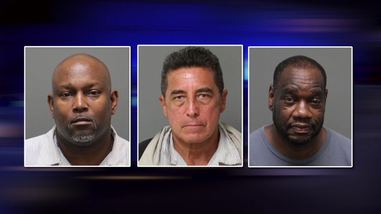 Three men charged with allegedly stealing numerous TVs from the Raleigh Marriott