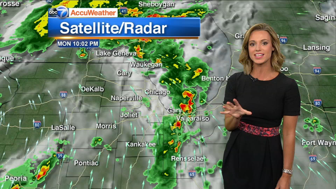 Storms, heavy rains move through Chicago area; Pearl Jam concert delayed.