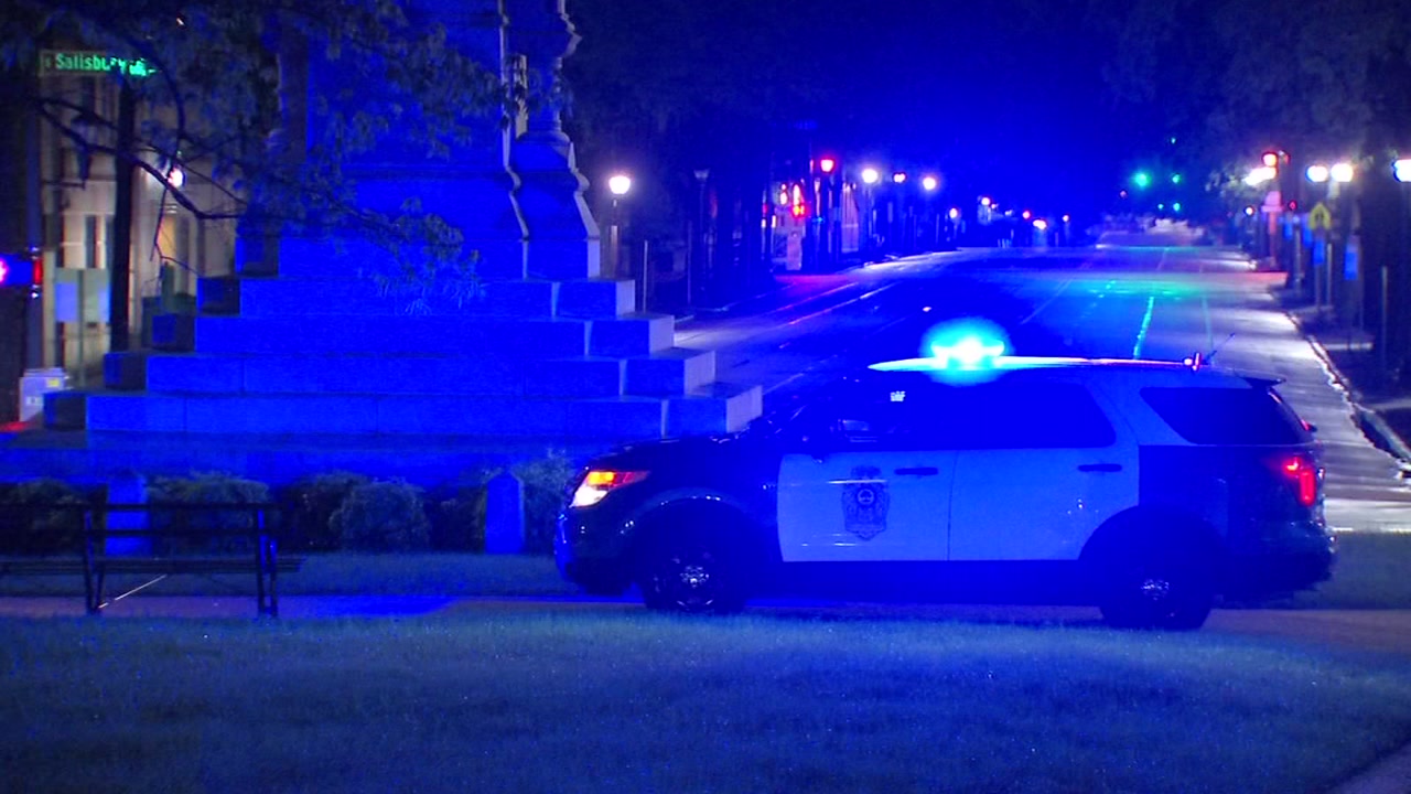 Raleigh police watching over Confederate monuments after protesters take down Silent Sam