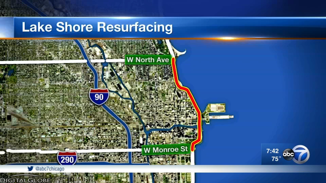Lake Shore Drive construction project advance work begins Tuesday