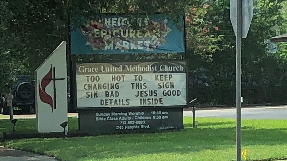 Creative church signs seen from different parts of the country