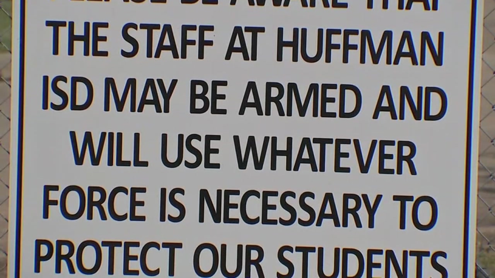 Hargrave High School sign warns teachers inside may have guns ABC13
