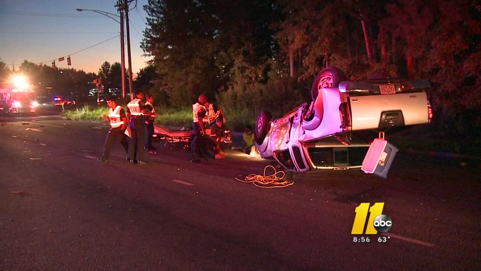 Car crash in Durham spills nails over the roadway - ABC11 Raleigh-Durham