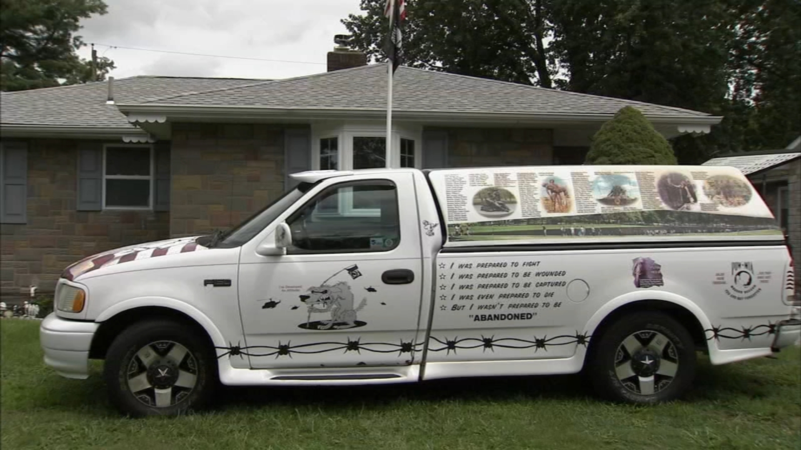 Vietnam vet uses pickup truck to make sure war veterans are never