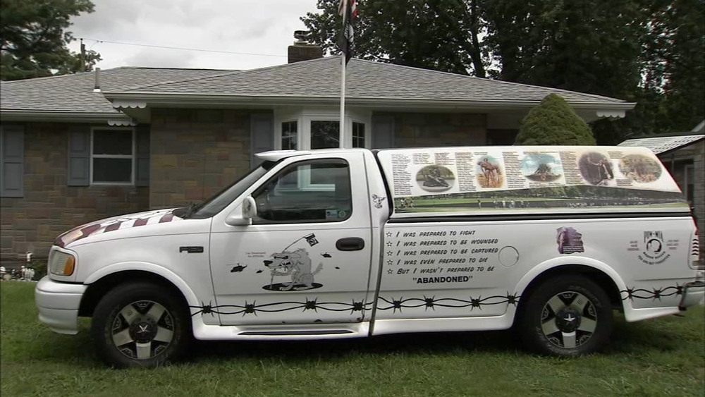 Vietnam vet uses pickup truck to make sure war veterans are never forgotten
