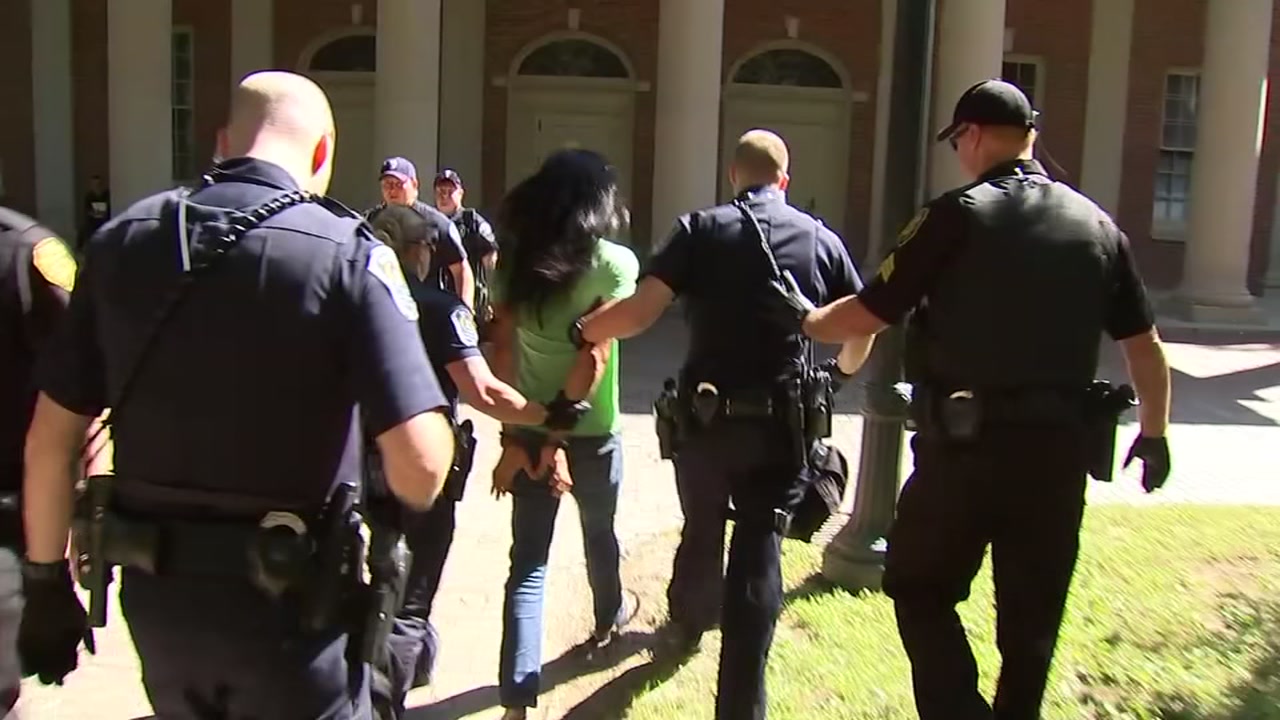 Two people charged in connection with the tearing down of Silent Sam appeared in court Monday

