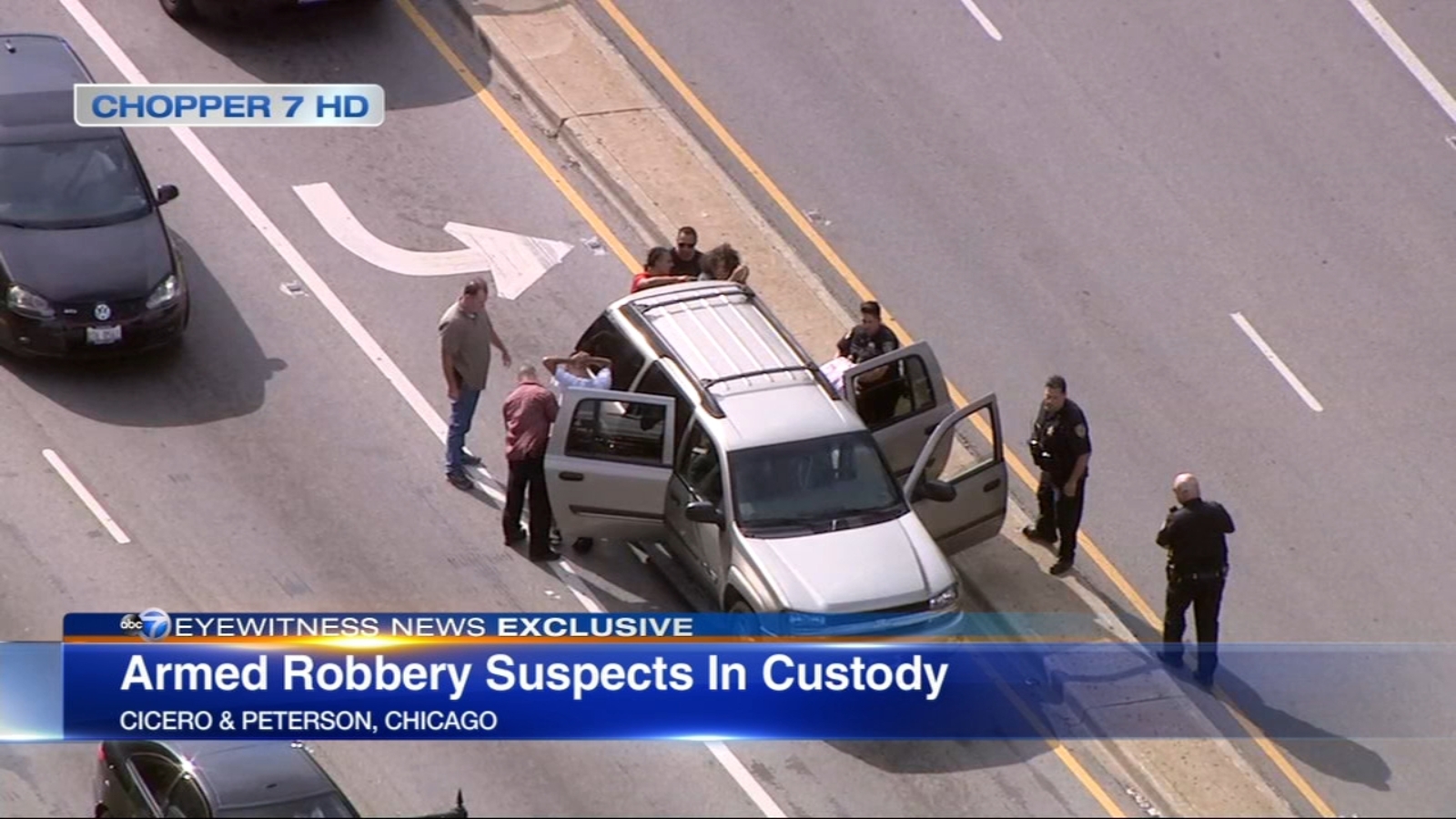 VIDEO 5 suspects in armed robbery taken into custody on North