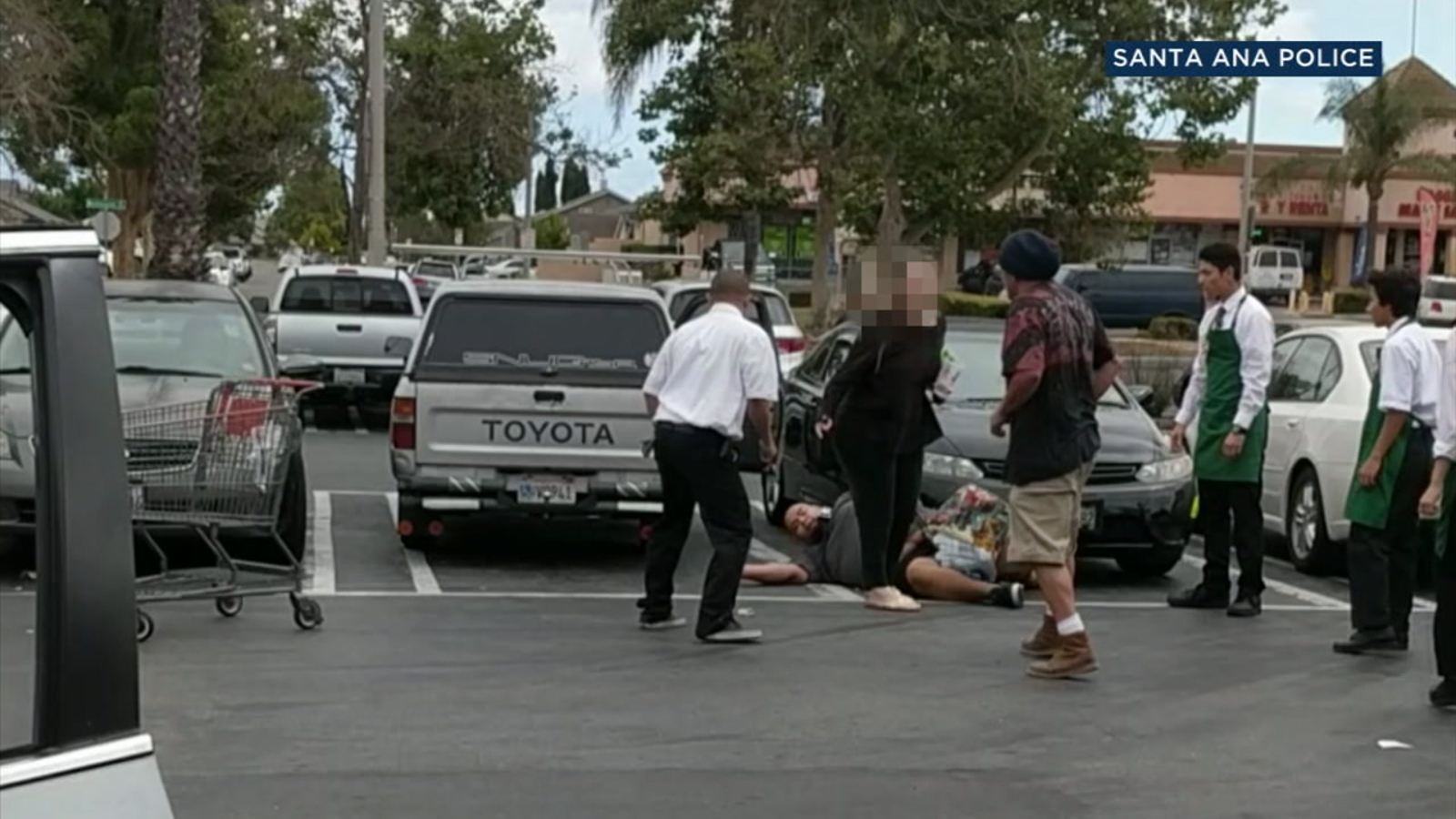 VIDEO California Stater Bros. robbery suspect punched to ground ABC7