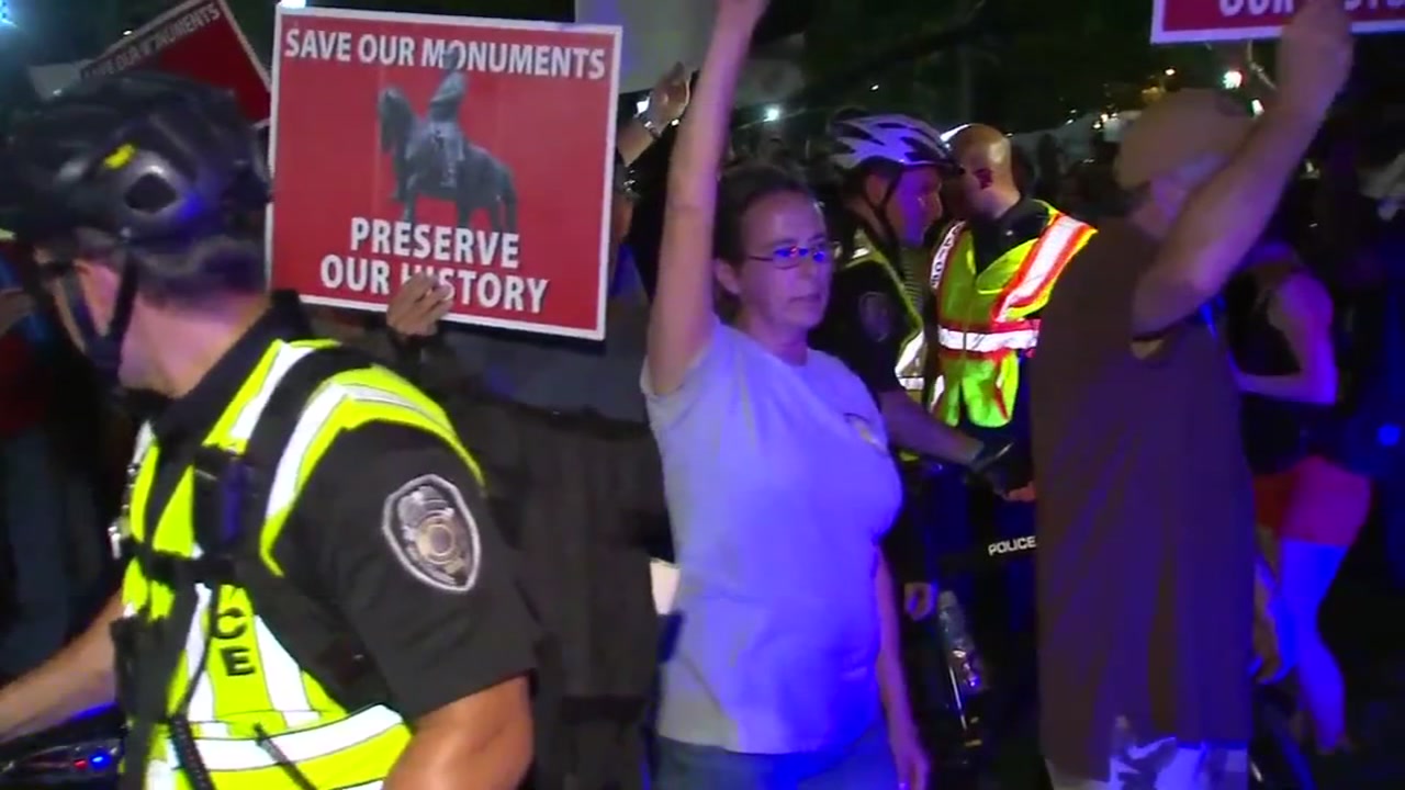 Three arrests made after dueling protests at Silent Sam